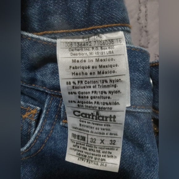 Men's Carhartt Fire Resistance Jean's SZ 32x32 - Picture 10 of 14